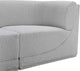Ollie Black Boucle Fabric L-Shaped Modular Sectional, Grey, 5-Piece: 2 Armless Chair, 3 Corner Chair
