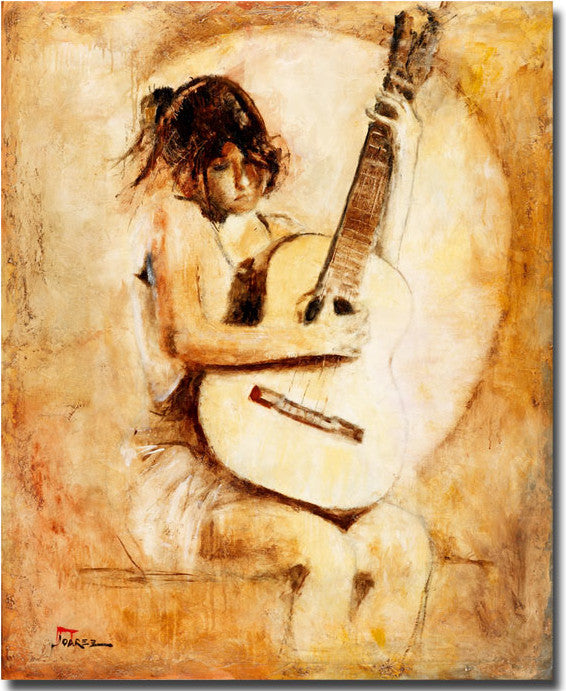 'Soft Guitar' Canvas Art by Joarez