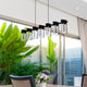 Sorrento 40" 7 Shades ETL Certified Integrated LED Linear Chandelier, Black