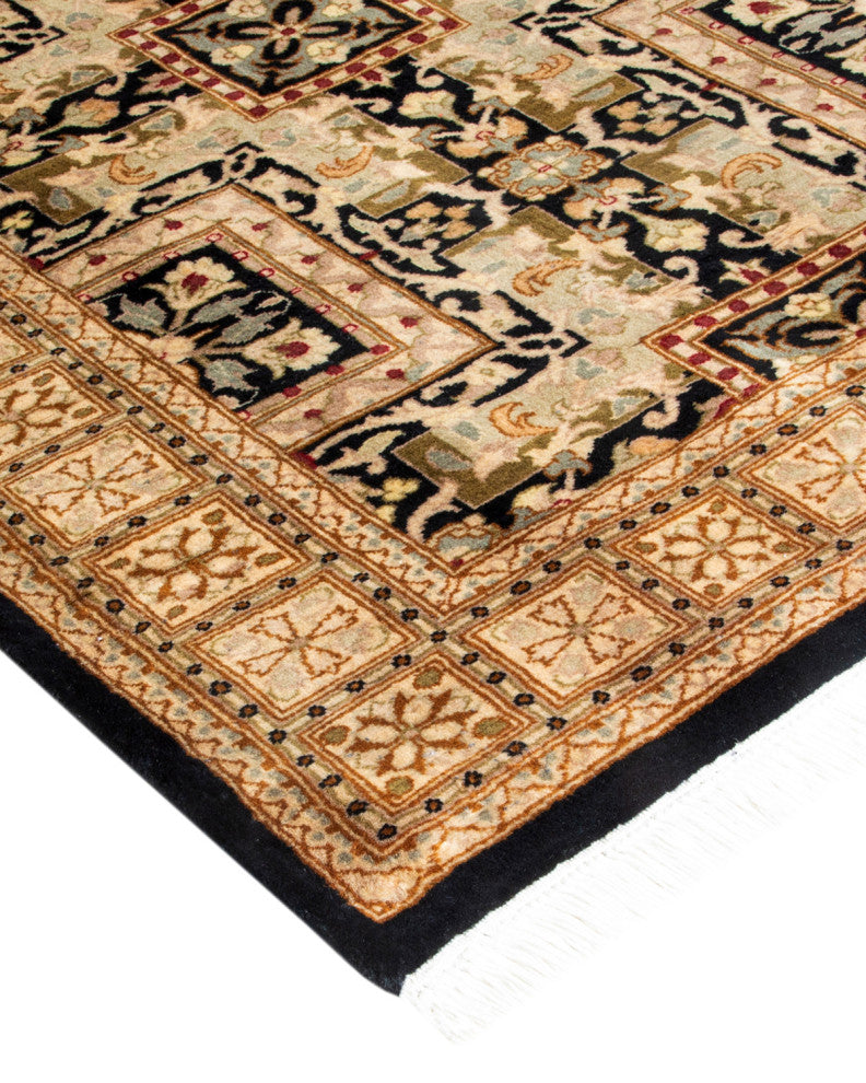 Mogul, One-of-a-Kind Hand-Knotted Area Rug Black, 2' 7" x 12' 3"