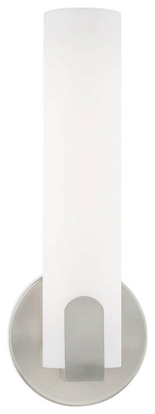 Livex Lund 12" Tall LED Brushed Nickel ADA Wall Sconce