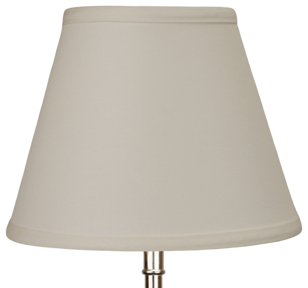 Fenchel Shades 5"x9"x7" Brass Spider Attachment Empire Lamp Shade, Linen Ivory
