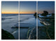 "Sunrise at Sydney Seashore" Canvas Wall Art, 3 Panels, 36"x28"
