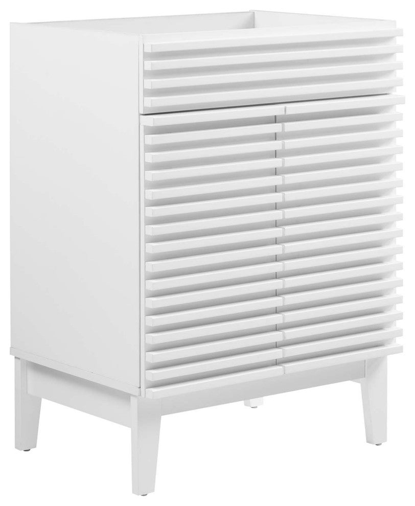 Render Bathroom Vanity Cabinet, Sink Basin Not Included, White