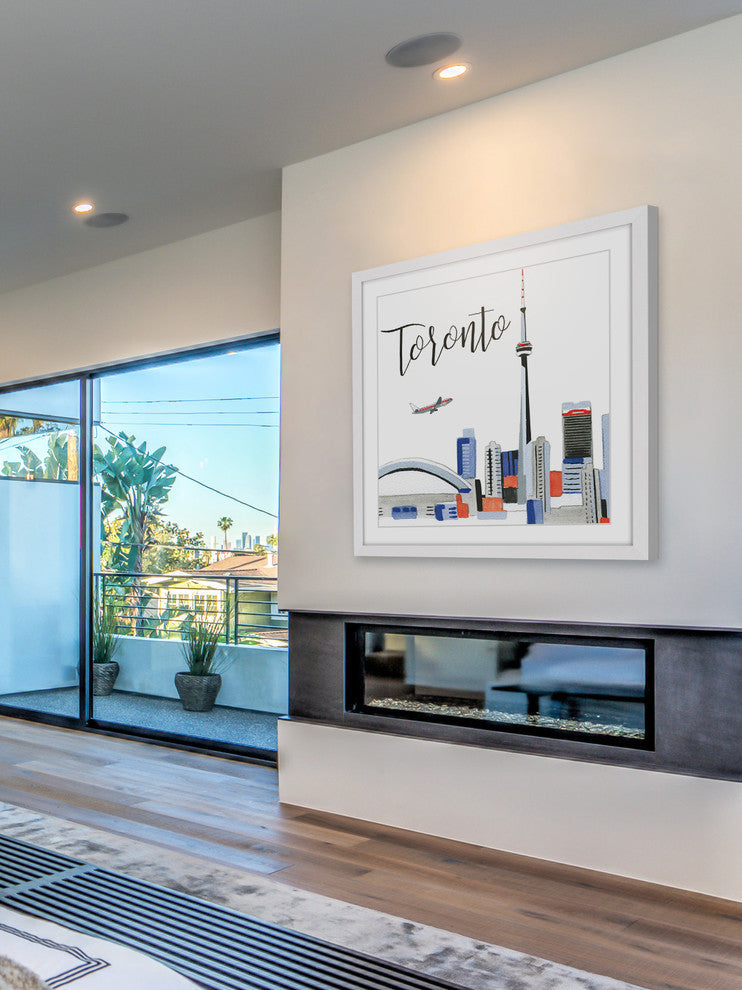 "Toronto Skyline" Framed Print by Molly Rosner