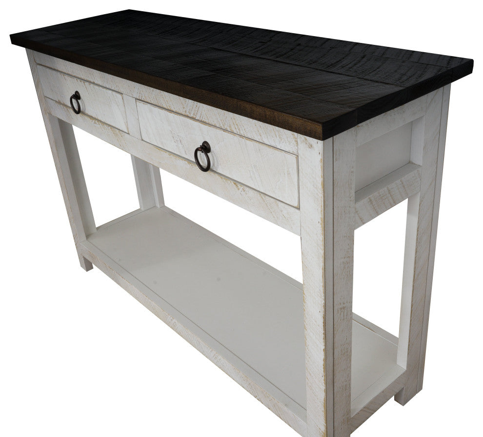 Eagle's Console/Sofa Table, Distressed White