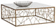 Vero Coffee Table, Rustic Bronze, White Marble