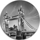 Majesty Of Tower Bridge London, Cityscape Photo Round Wall Art, 23"