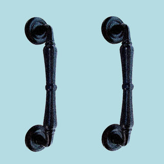 9" Wrought Iron Door Gate Handle Pull Colonial Antique Design Pack of 2