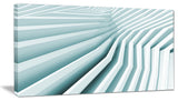 "Fractal Architecture Waves" Abstract Art Canvas Print, 32"x16"