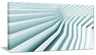 "Fractal Architecture Waves" Abstract Art Canvas Print, 32"x16"