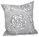 Spring Floral 2, Floral Outdoor Pillow, Gray, 20"x20"