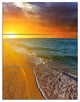 "Fantastic Yellow Sky in Blue Beach" Metal Wall Art, 3 Panels, 28"x36"