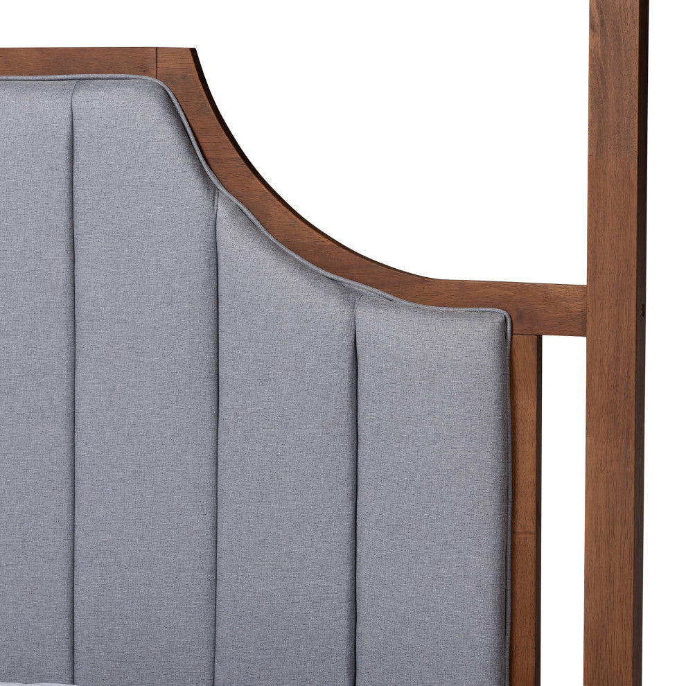 Baxton Studio Dakota Classic and TraditionalWood Queen Size Platform Canopy Bed