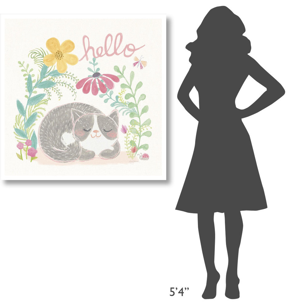 "Garden Friends White VI" Digital Paper Print by Mary Urban, 38"x38"