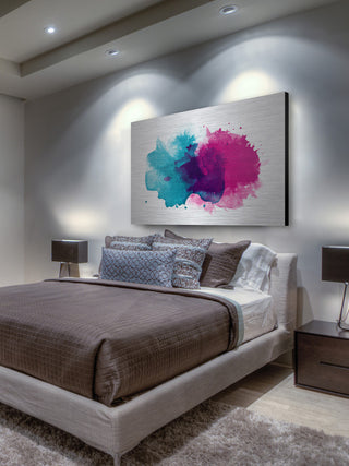 "Soft and Cool" Painting Print on Brushed Aluminum