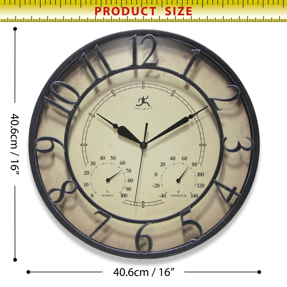 16" Indoor/Outdoor 3D Clock