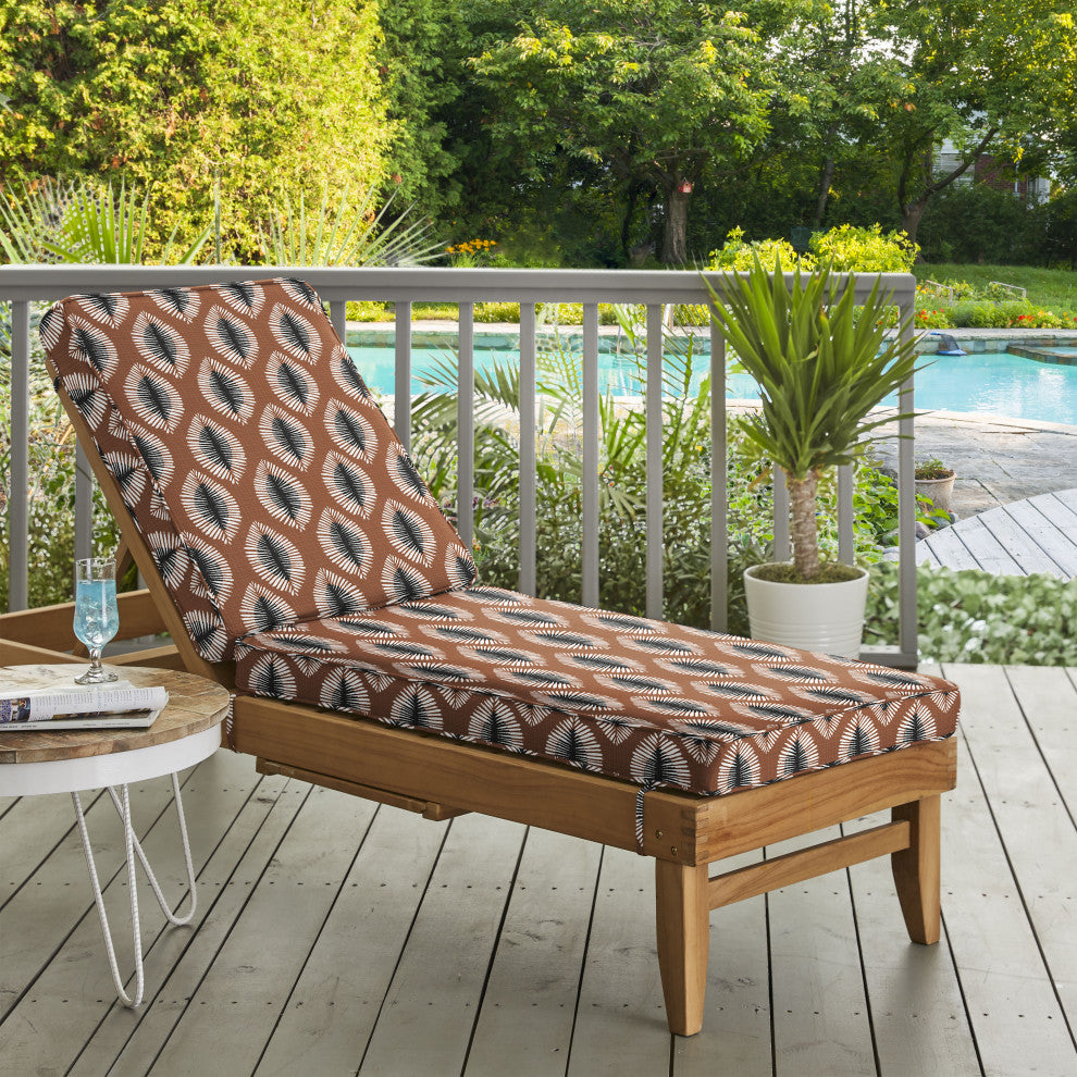 Noble Gray Hayden Sunstone Outdoor/Indoor Chaise Lounge Cushion 79x25x3