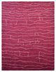 HAND KNOTTED LOOM SILK ECO-FRIENDLY RUGS-6'x9',Rectangle,Red White,Contemporary