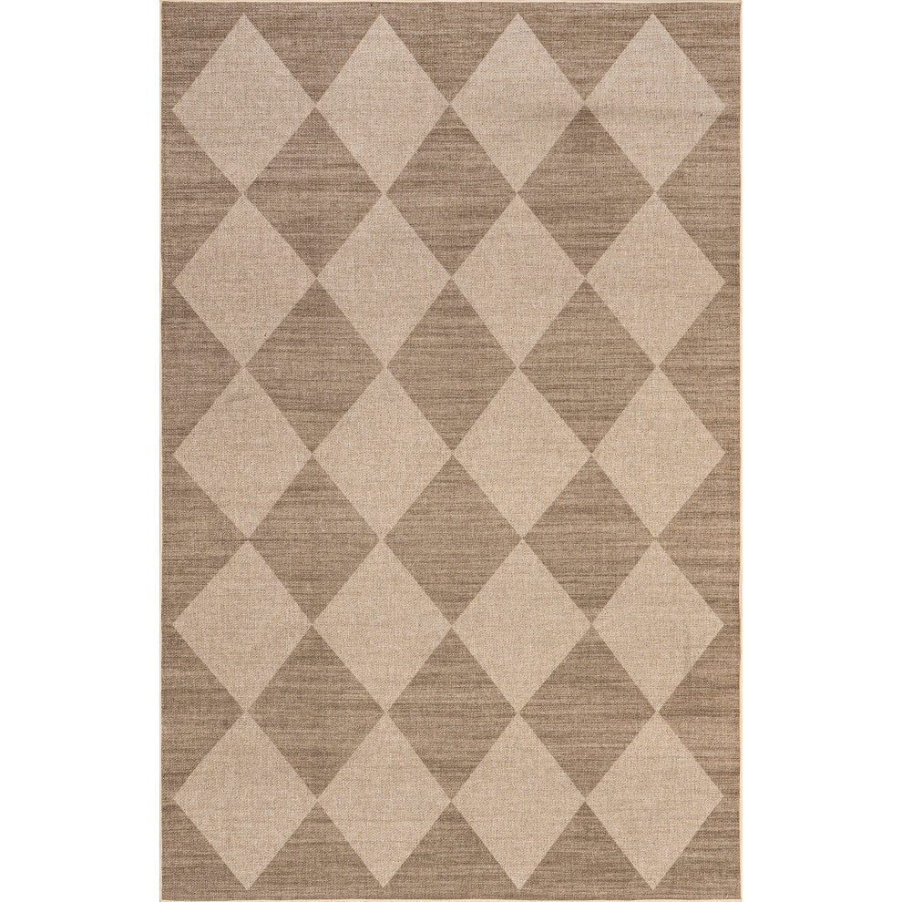 Nuloom Abi Checkered Easy-Jute Washable Rug, Natural 3' x 5'