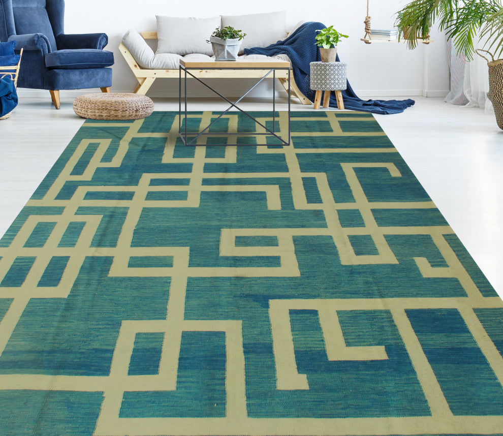 Winchester Kilim Vern Blue Rug