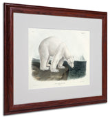 'Ursus Maritimus Polar Bear' Matted Framed Canvas Art by John James Audubon