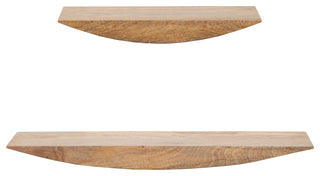 Hutch Set of 2 Wall Mounted Shelves, Natural