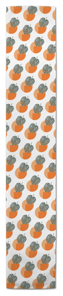 Sun and Palm Leafs 16x90 Cotton Twill Runner