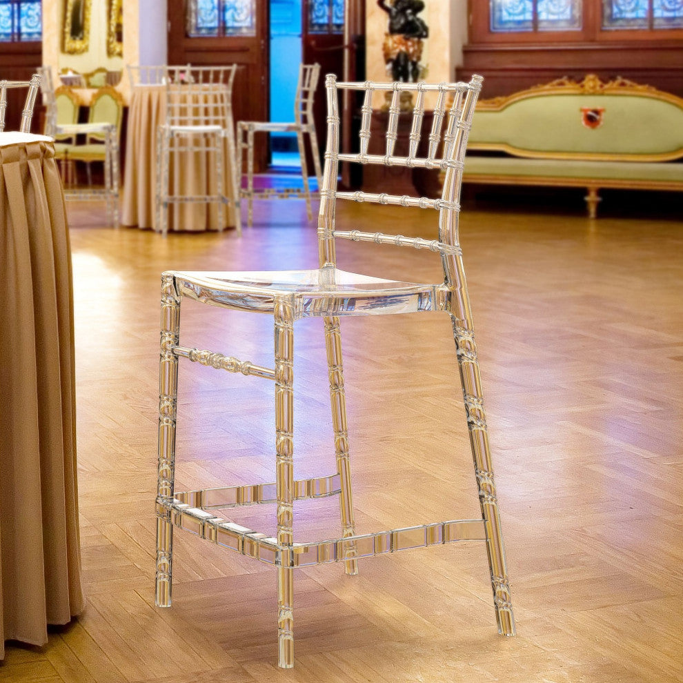 Compamia Elle Chiavari Counter Stools, Set of 2, Clear