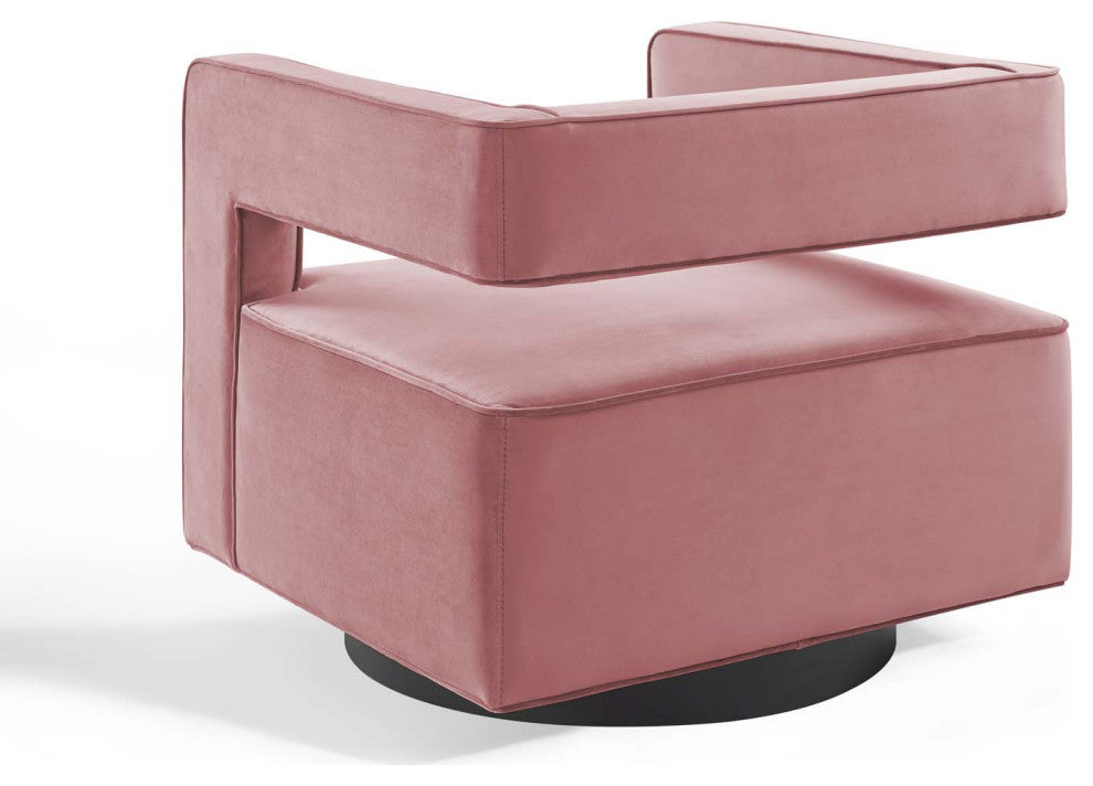 Armchair Accent Chair, Velvet, Pink, Modern, Living Lounge Hotel Hospitality