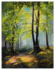 "Green Autumn Forest" Glossy Metal Wall Art, 3 Panels, 28"x36"