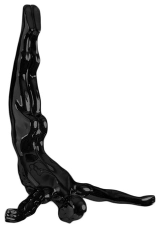 7" Black Diver Resin Wall Decor