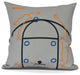 Motion!, Geometric Print Outdoor Pillow, Gray, 18" x 18"
