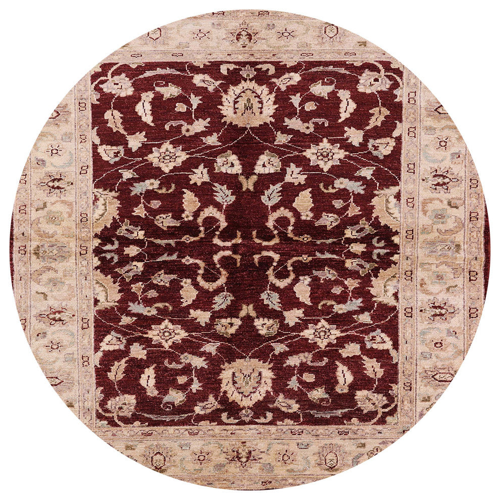 Ahgly Company Indoor Round Mid-Century Modern Area Rugs, 5' Round
