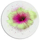 Colorful Gentiana Alpina Watercolor, Floral Disc Metal Wall Art, 11"