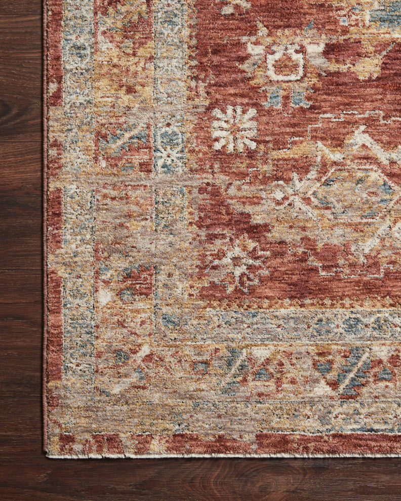 Loloi Gaia Gold / Brick 7'-10" x 10'-2" Area Rug