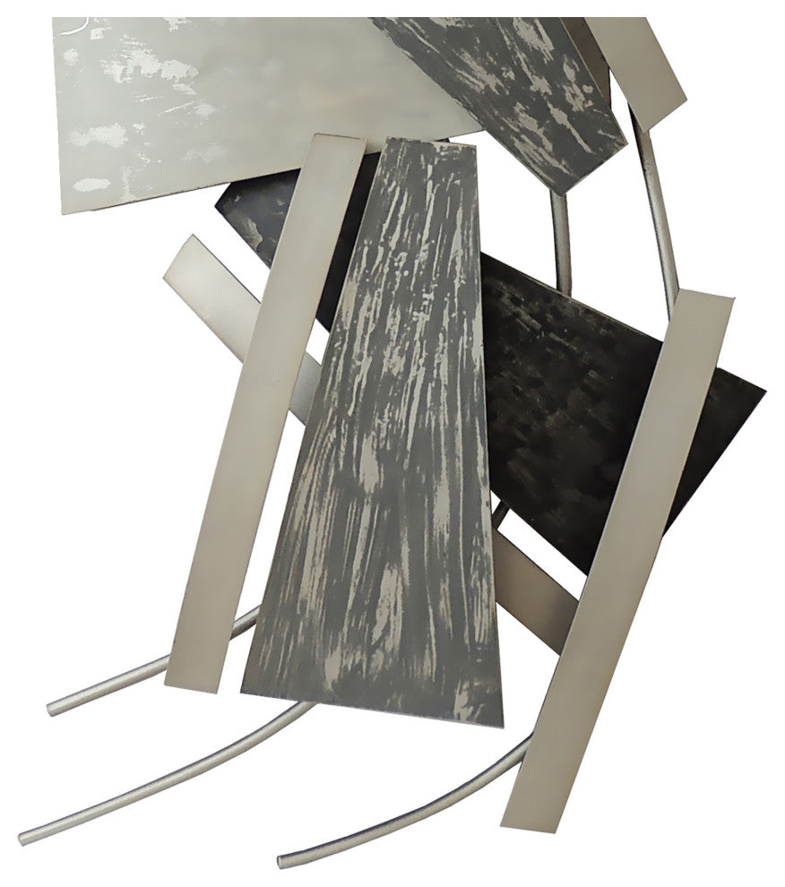 Industrial Lita Metal Wall Art - Grey