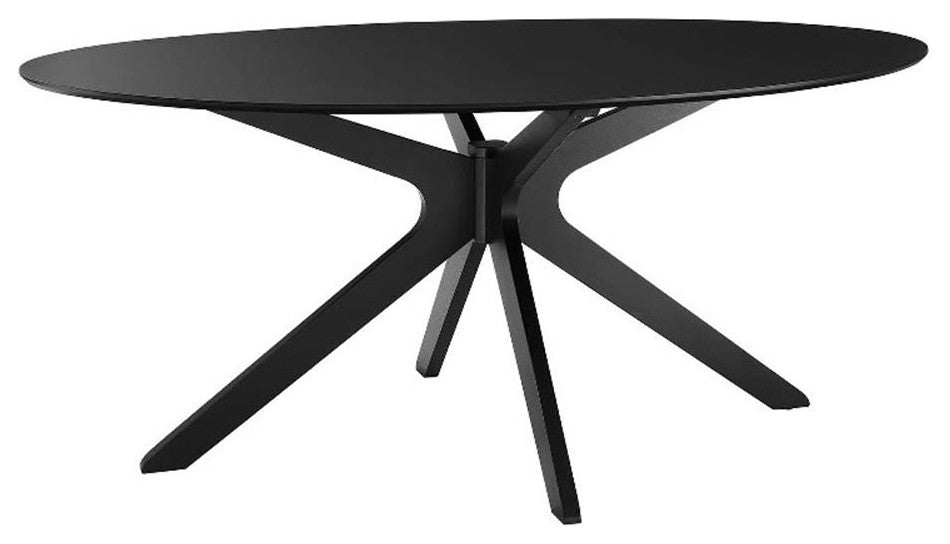 Traverse 71" Oval Dining Table Black Black