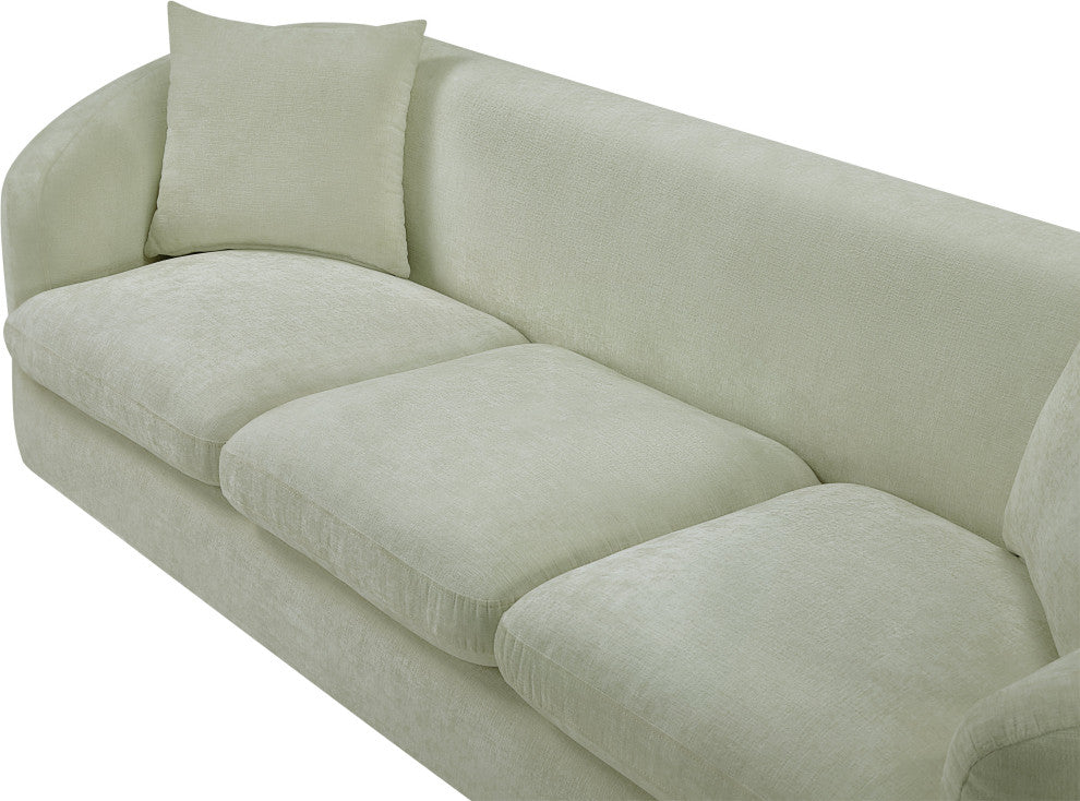 Penelope Upholstered Sofa, Mint, Chenille Fabric