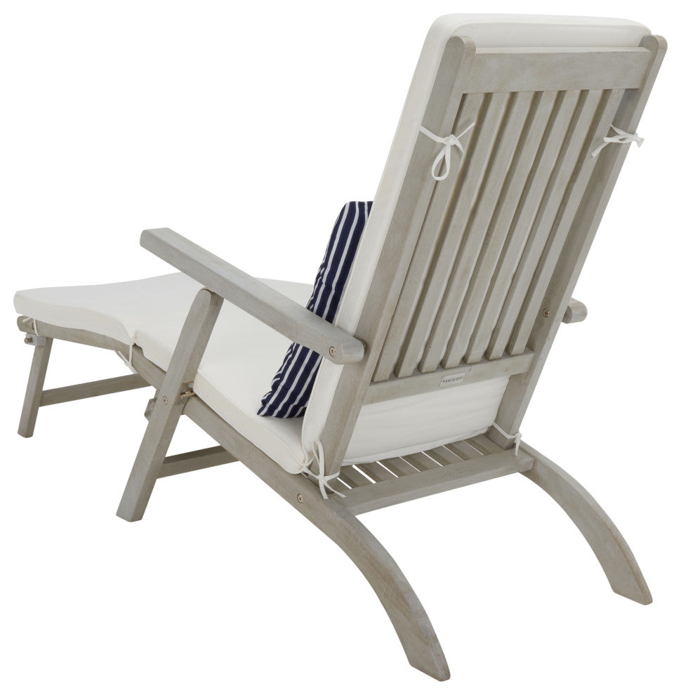 Safavieh Palmdale Outdoor Lounge Chair, Grey / Beige