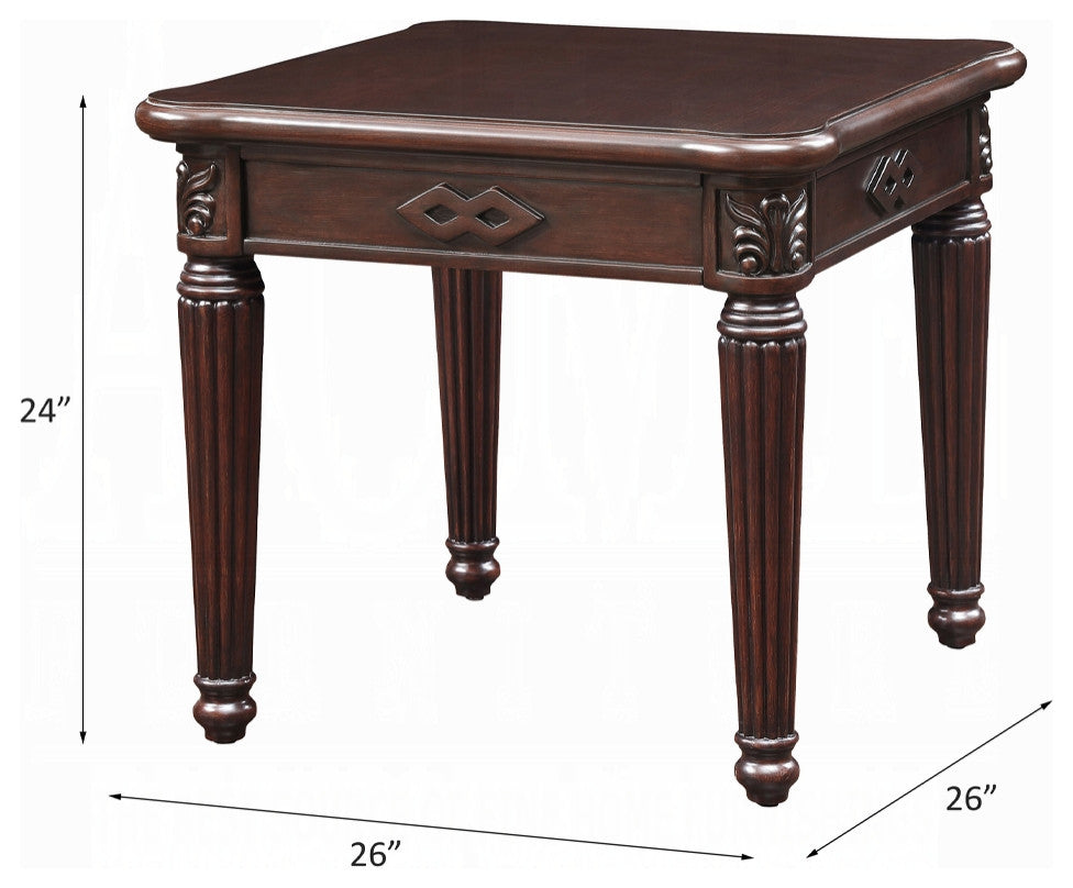 Chateau De Ville End Table, Espresso Finish