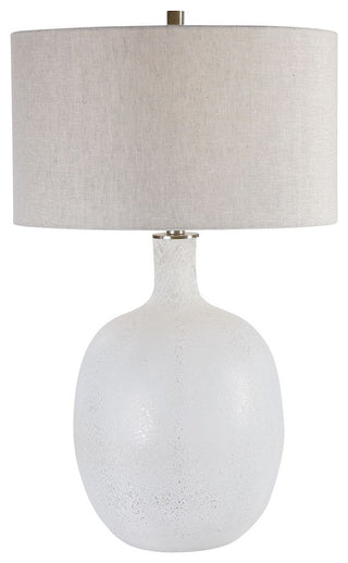 Uttermost Whiteout Mottled Glass Table Lamp, 28469-1