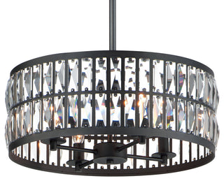Maxim 21815BC Madeline 4 Light 20"W Crystal Pendant - Black