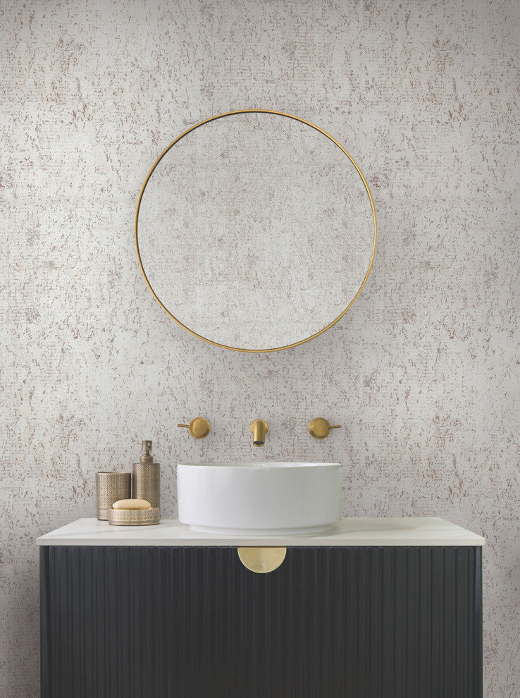 White and Silver Cork Wallpaper