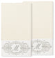 Linum Home Turkish Cotton Monica 2-Piece Embellished Bath Towel Set, Cream