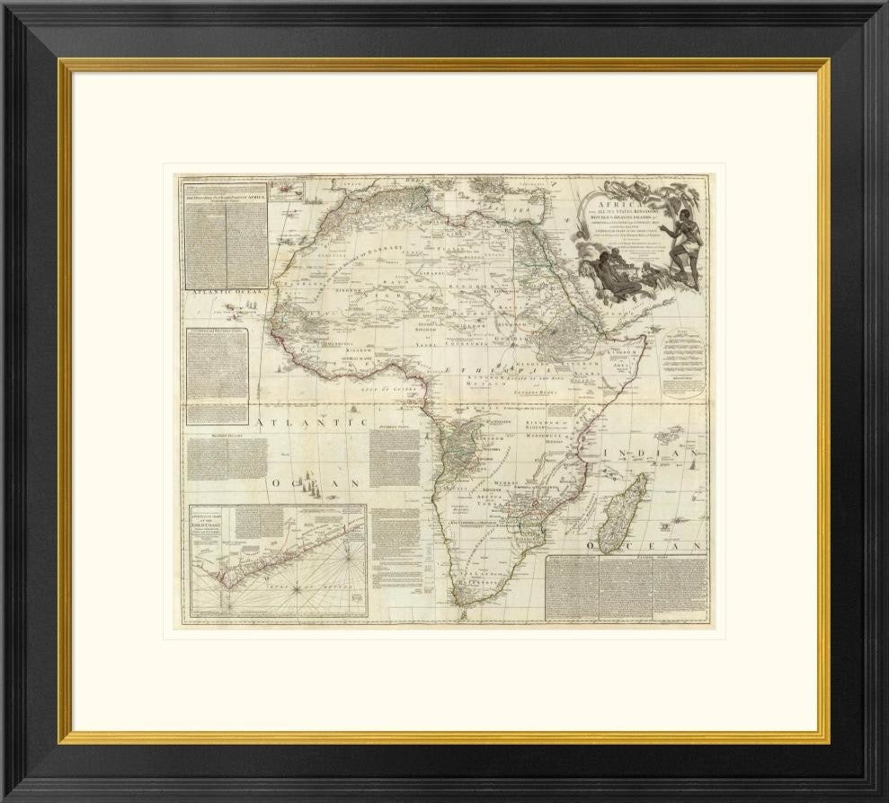 "Composite: Africa, 1787" Framed Digital Print by S. Boulton, 26x24"