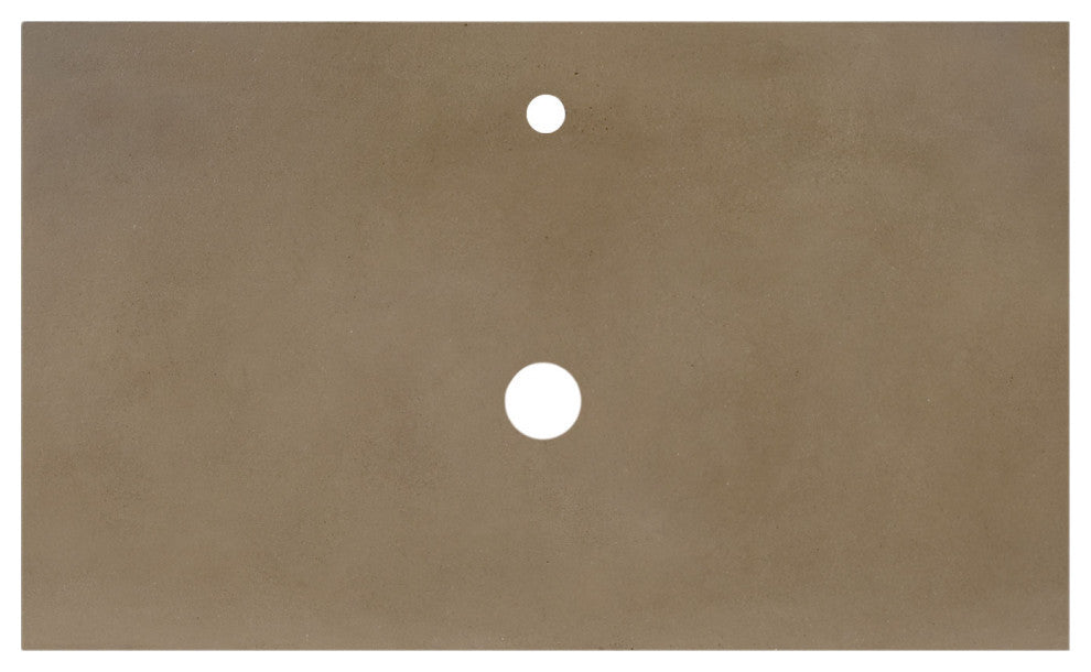 36" Native Stone Vanity Top in Earth- Vessel with Single Hole Cutout