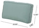 Darcy Outdoor Rectanglular 12"x20" Lumbar Pillows, Set of 2, Teal