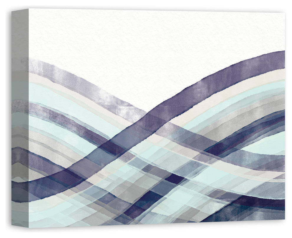 Watercolor Wave Pattern 16x20 Canvas Wall Art
