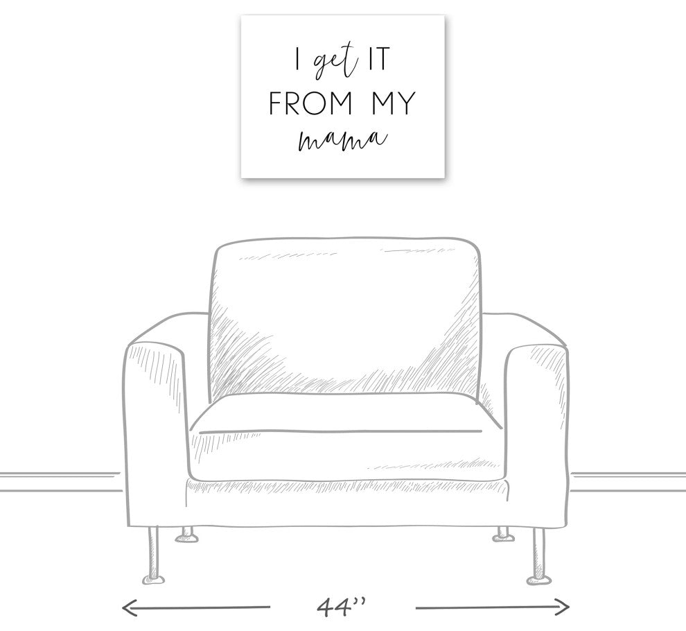 I Get It From My Mama 20x16 Canvas Wall Art